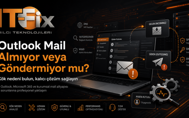 Outlook Mail Almıyor veya Göndermiyor: Firmalar İçin Kalıcı Çözüm Yolları