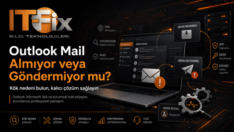 Outlook Mail Almıyor veya Göndermiyor: Firmalar İçin Kalıcı Çözüm Yolları